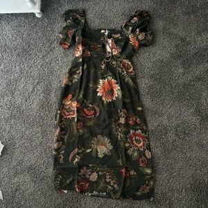 Farm Rio Green Midi Dress